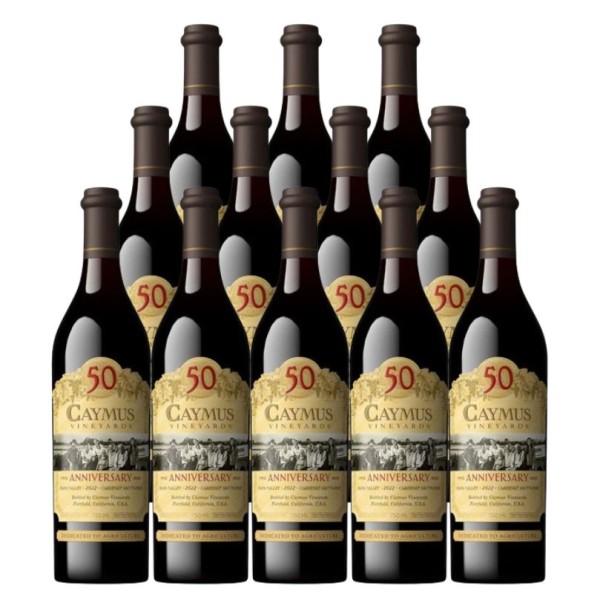 Caymus 50th Anniversary Napa Valley Cabernet Sauvignon 2022 750 ML (12 Bottles)